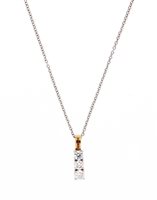 Necklace Damiani Woman Three D Griffe Logo in White Gold Diamante 0.60 Ct 20024135 - 20024135